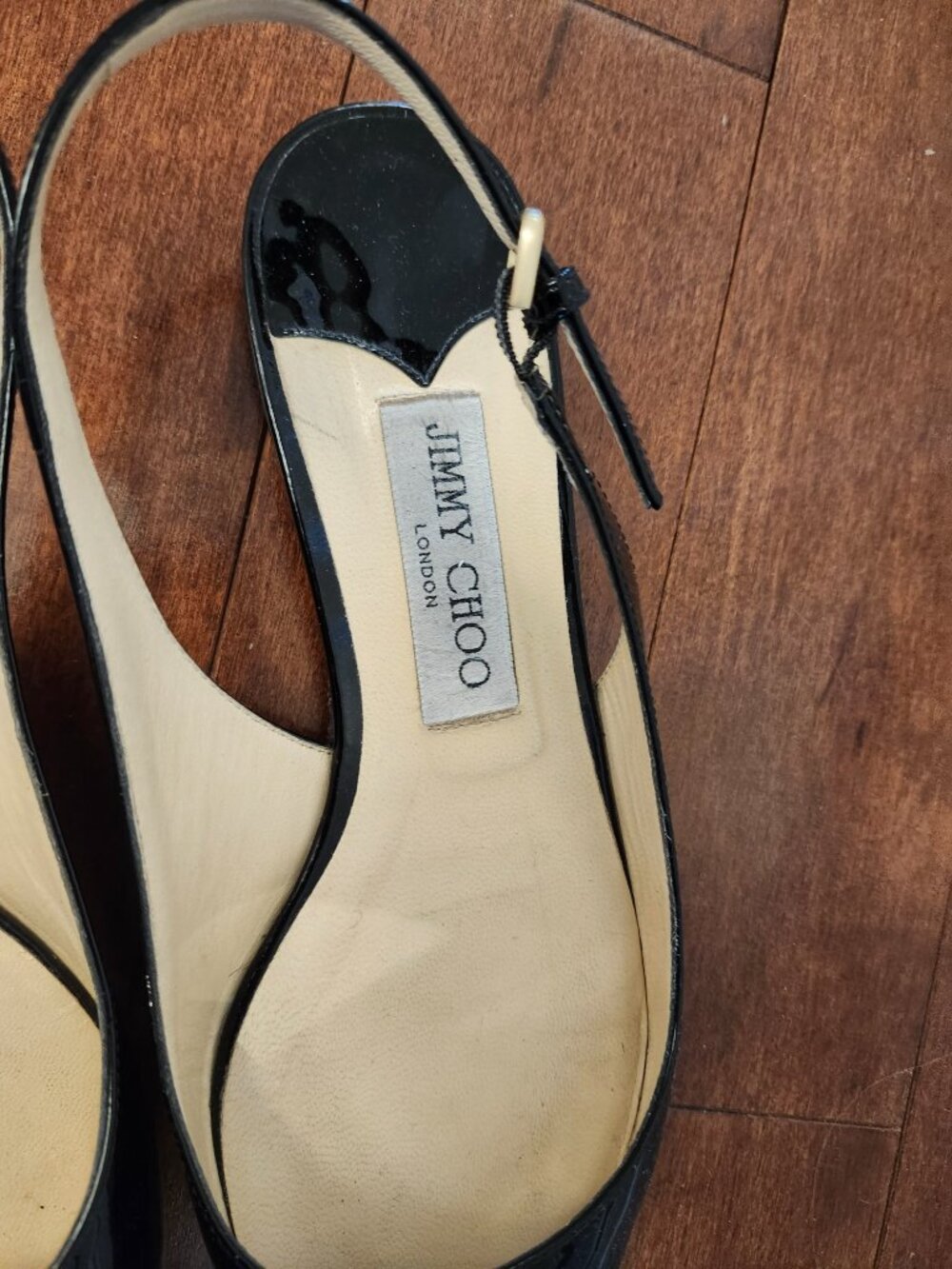 Jimmy Choo slingback flats in black patent leather size 37.5 - Picture 3 of 9